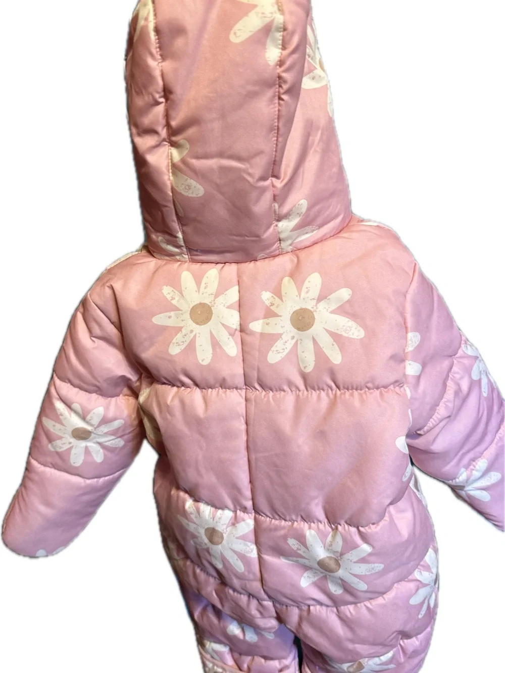 Carter's Pink Hooded Puffer Jacket with Faux Fur Trim